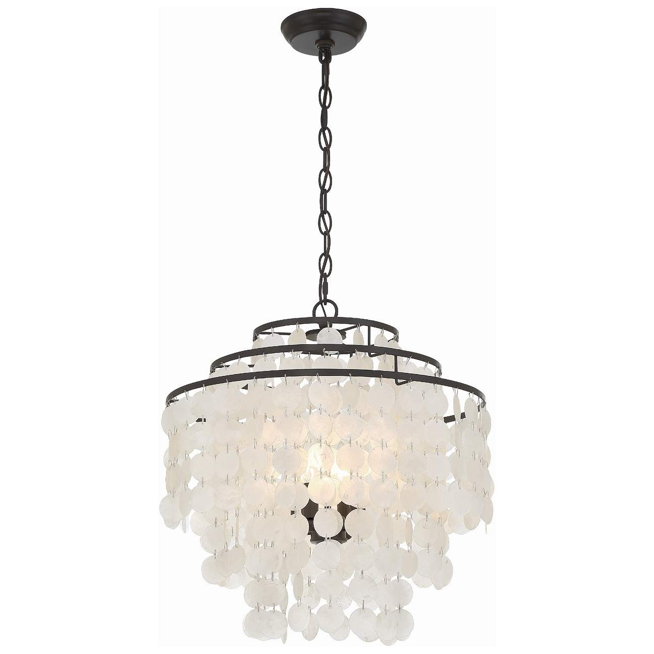 Crystorama Brielle 18" Wide Dark Bronze 4-Light Chandelier | Lamps Plus