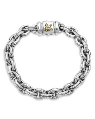 Men's 18K Yellow Gold & Sterling Silver Anthem Double Link Chain Bracelet - 100% Exclusive | Bloomingdale's (US)