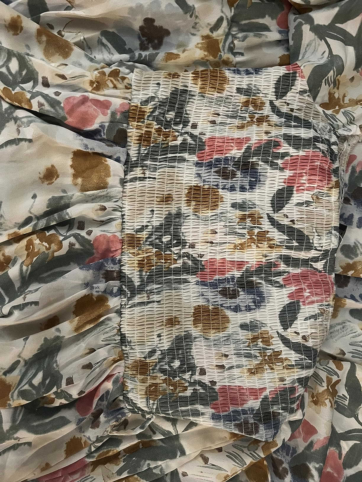 Women's Boho Flowy Long Sleeve Square Neck Floral Midi Dress Smocked Spring Fall Wedding Guest Dr... | Amazon (US)