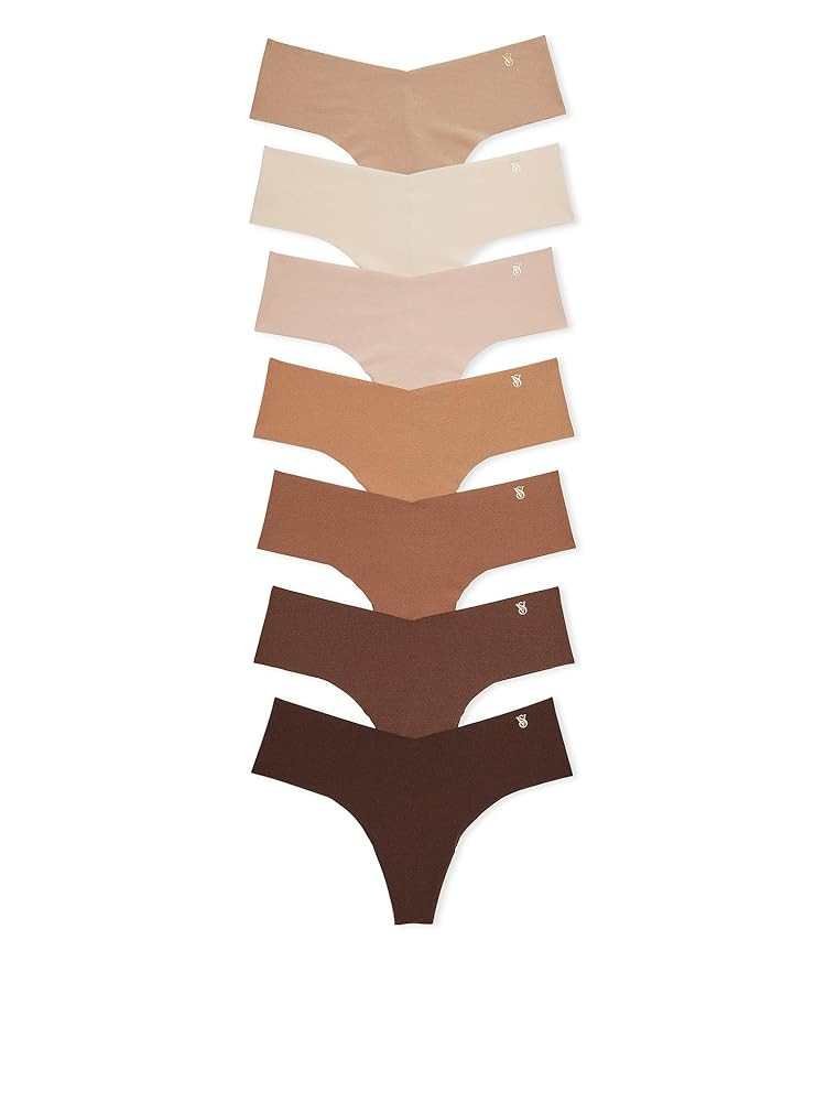 Victoria's Secret Women's No Show Thong Underwear, Panties for Women, Multi Pack (XS-XXL) | Amazon (US)