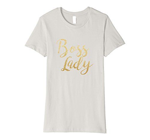 Boss Lady Trendy Alpha Female Glitter Print Premium T-Shirt | Amazon (US)