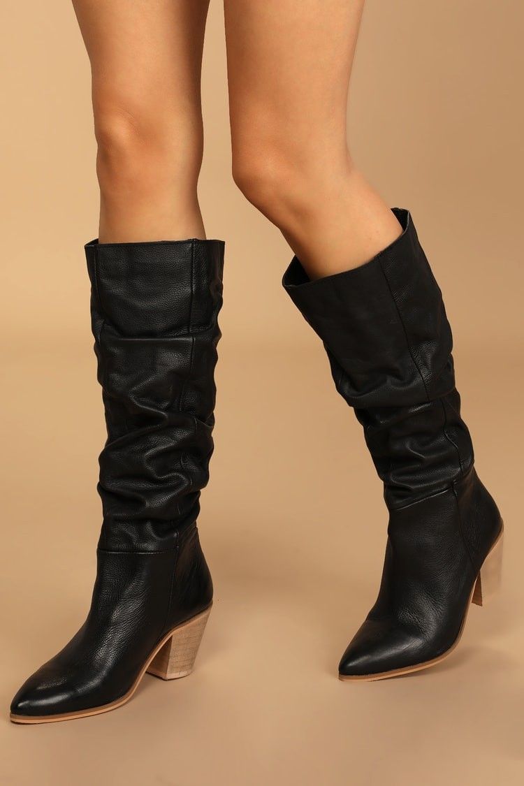 Knee High Black Boots | Black Knee High Boots Black Boots Outfit Black Heeled Boots Black Tall Boots | Lulus (US)