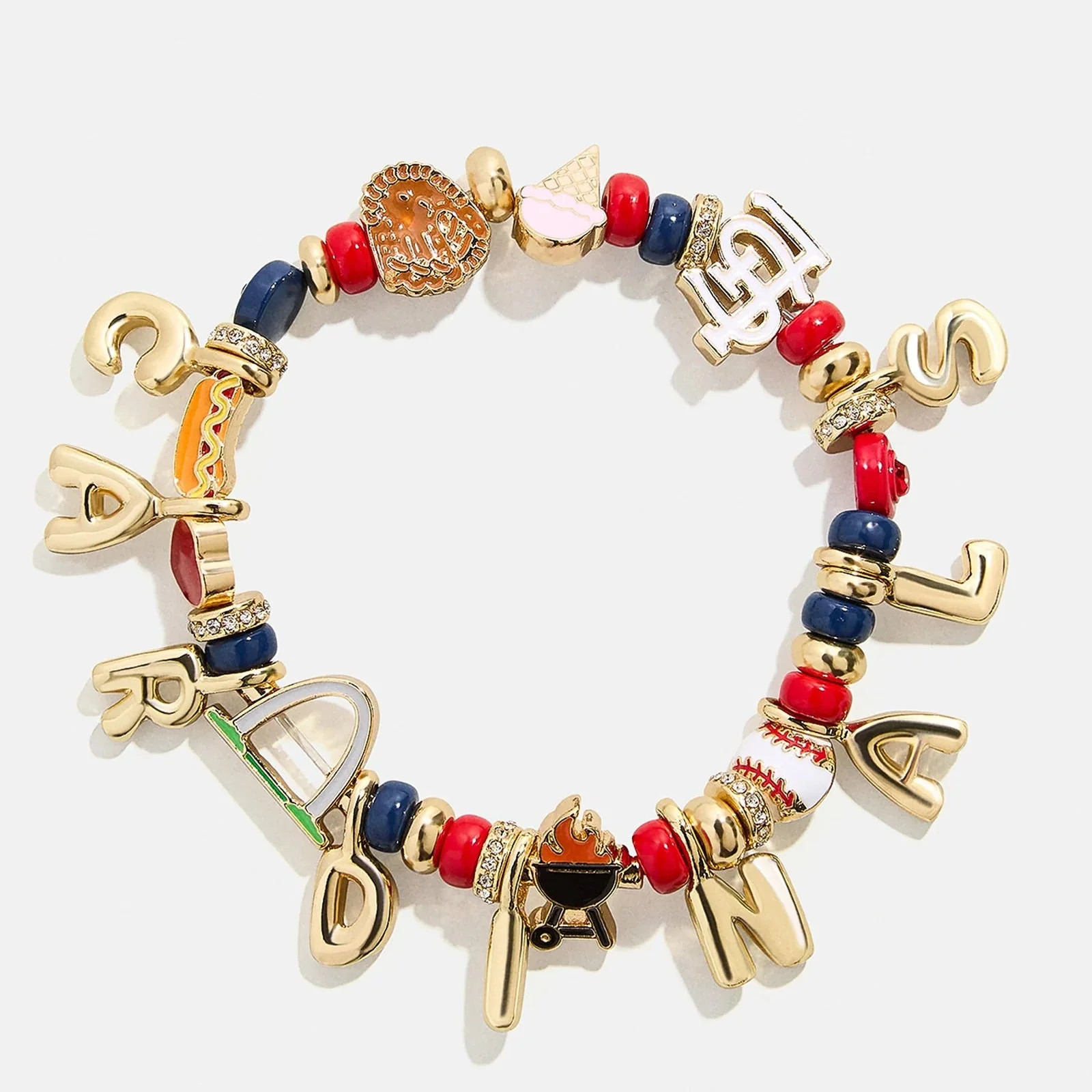 MLB Motif Beaded Bracelet - St. Louis Cardinals | BaubleBar