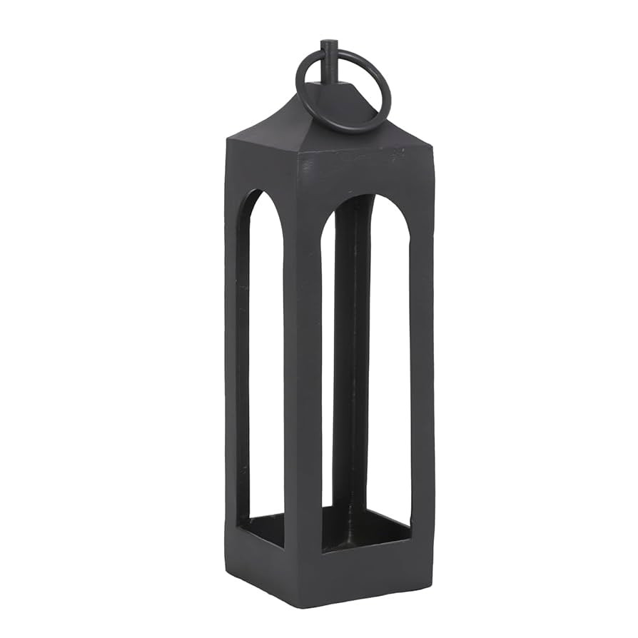 Medium Black Lantern, Rustic Metal Decorative Lantern, Candle Holder for Indoor & Outdoor, Home D... | Amazon (US)