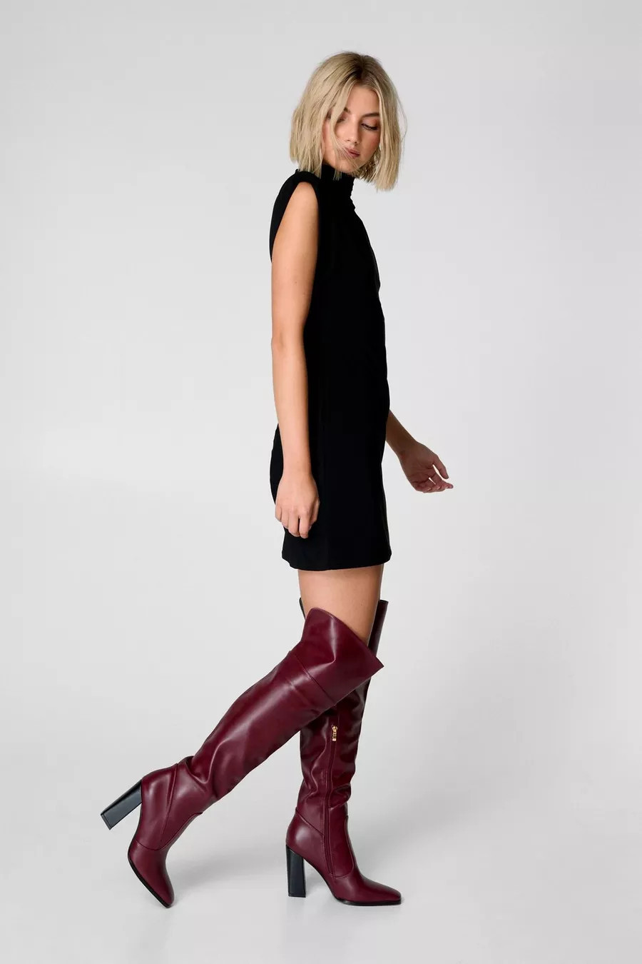 Slinky Shoulder Pad Mini Dress | Nasty Gal US