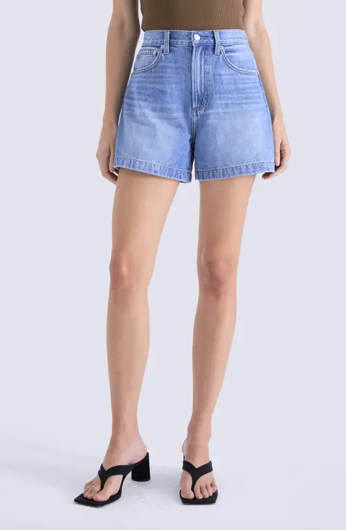 Pistola Saige High Waist Denim Shorts in Sail Away at Nordstrom, Size 25 | Nordstrom
