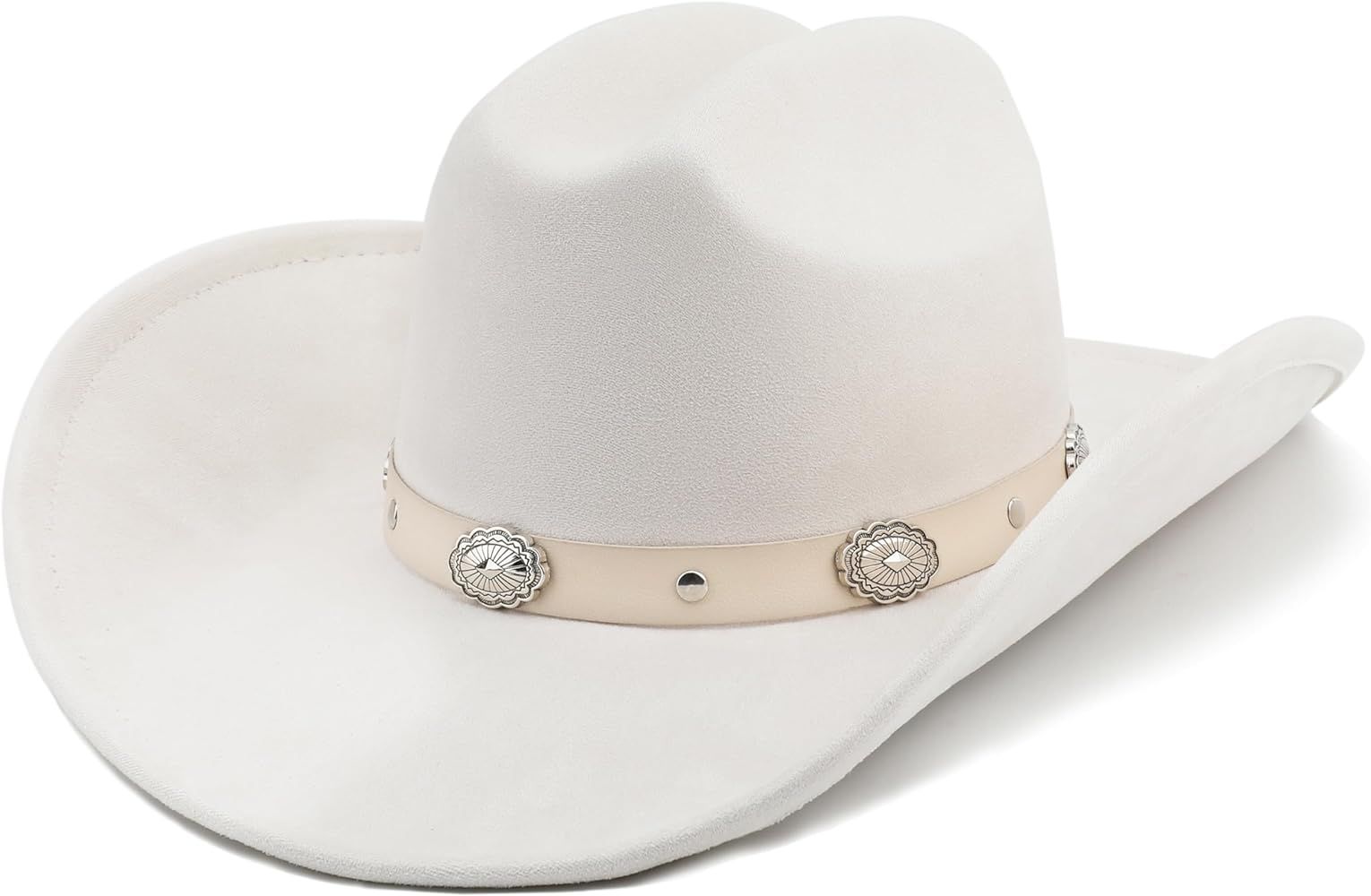 Wide Brim Felt Cowboy Hat for Women Men Western Cowgirl Hats | Amazon (US)