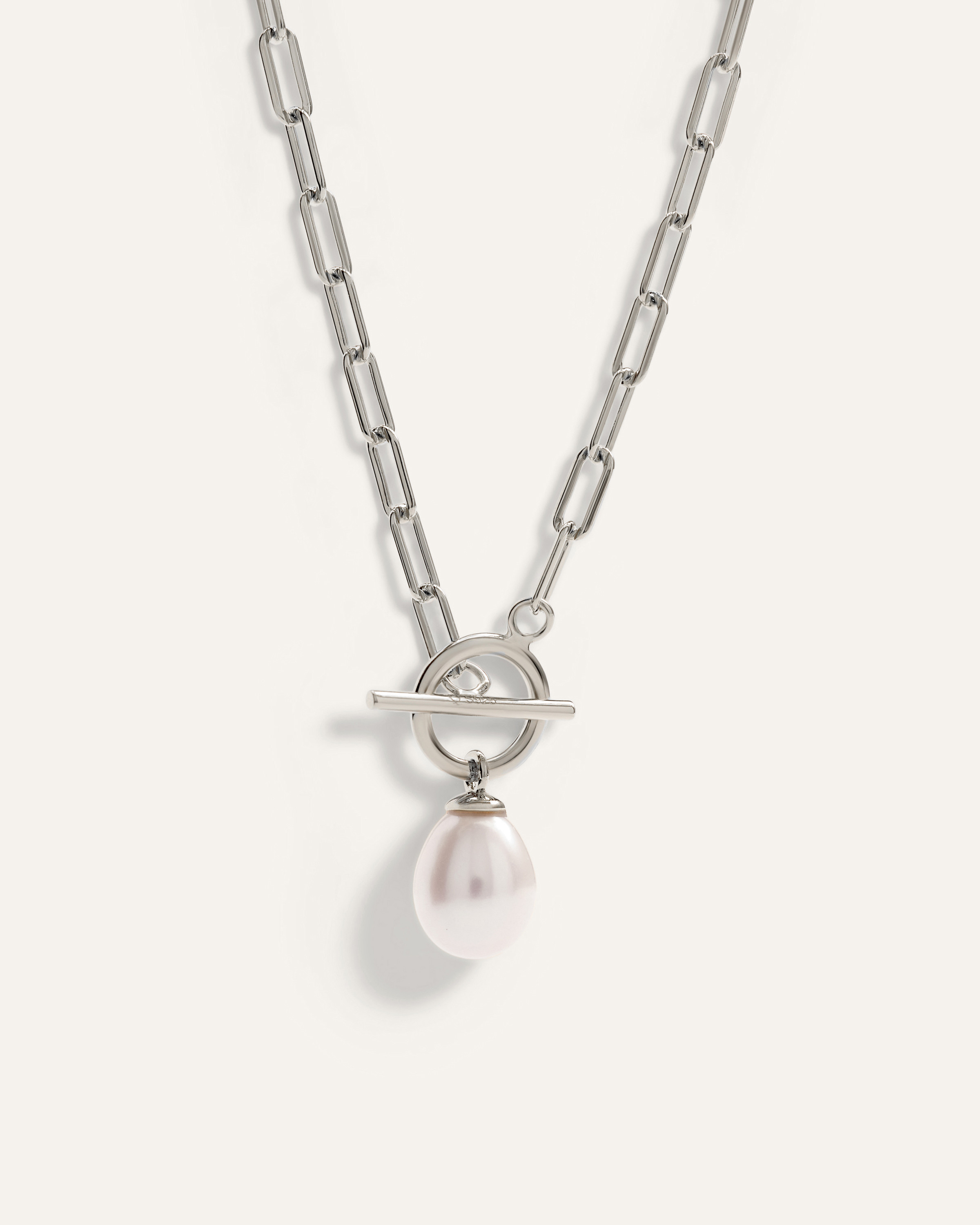Quince | Women's Freshwater Cultured Pearl Toggle Necklace in Gold Vermeil | Quince
