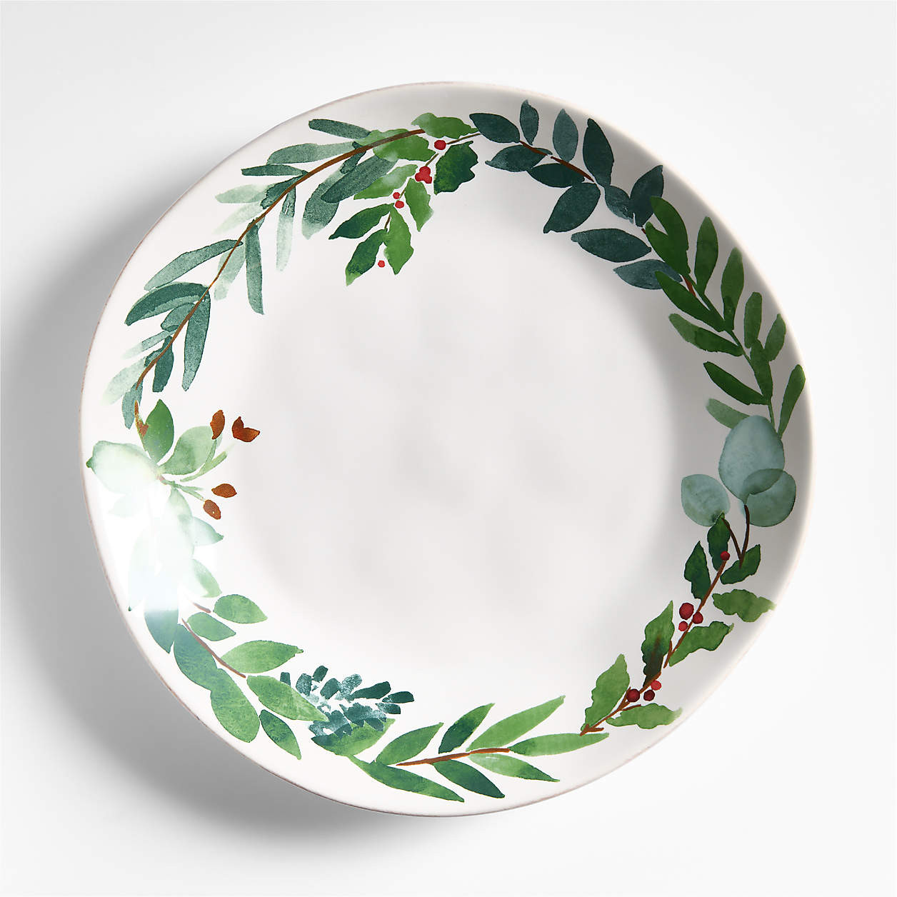 Marin Winter Botanical Stoneware Dinner Plate + Reviews | Crate & Barrel | Crate & Barrel