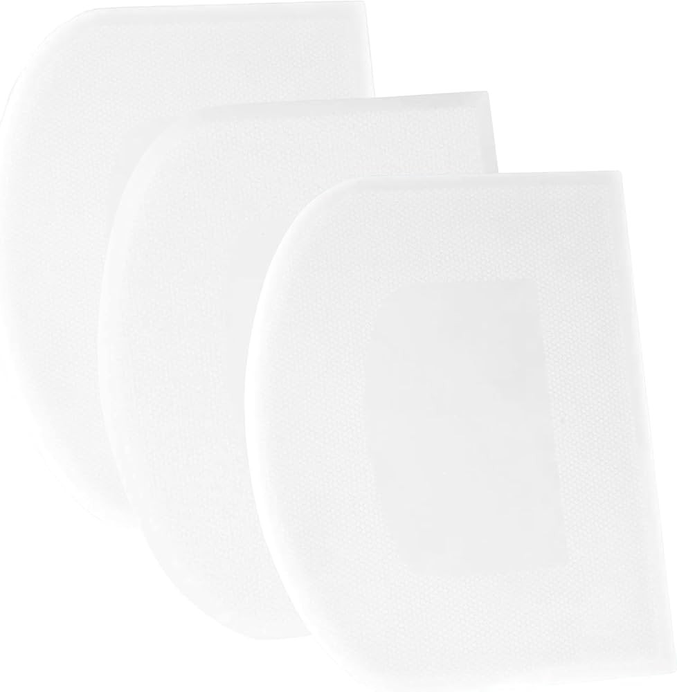SURDOCA Dough Scraper Bench Scraper - 3P 4.7x3.7" Plastic Flexible Bowl Scraper, Sharp Edge & Ang... | Amazon (US)