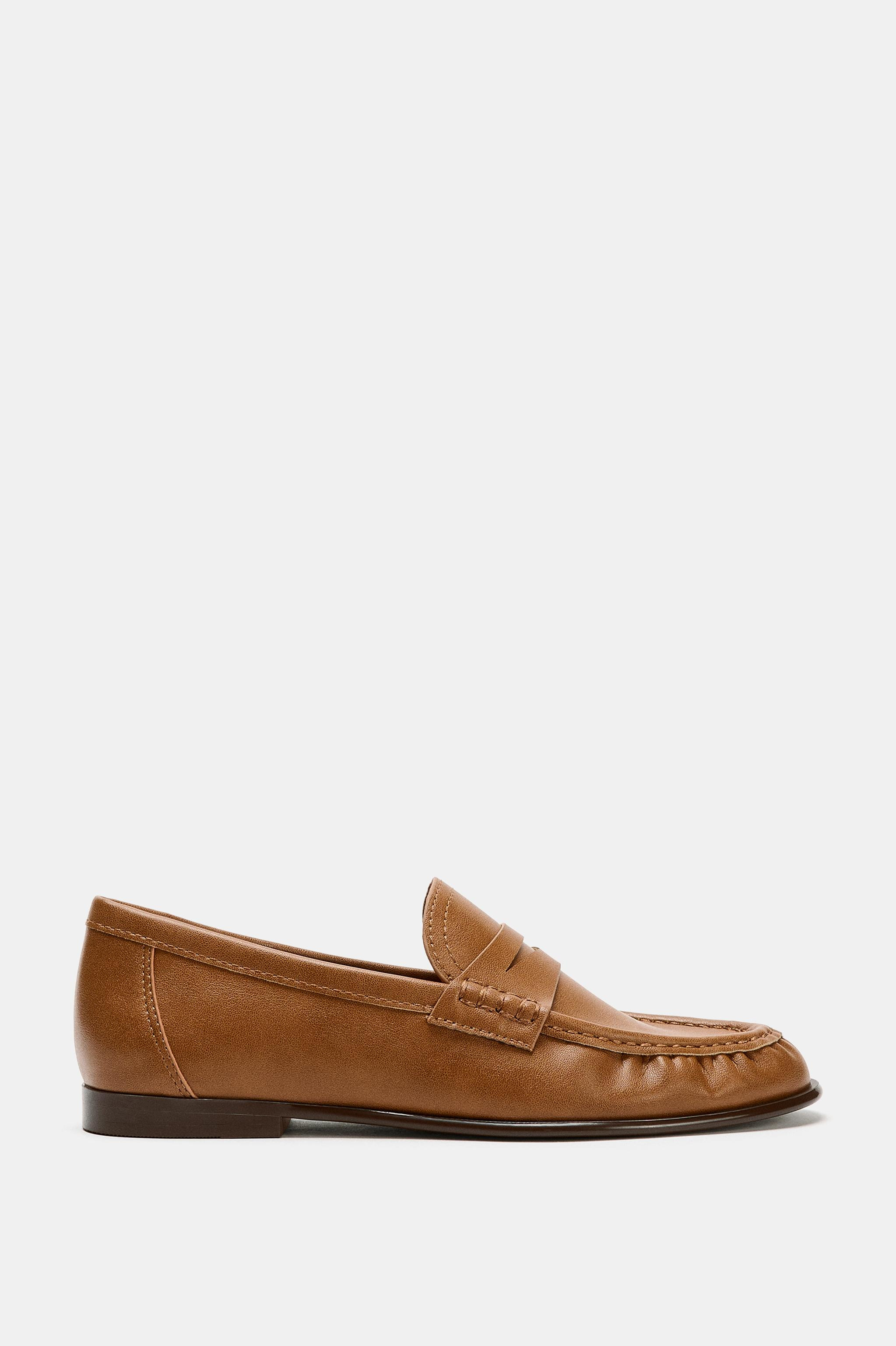 SOFT RUCHED LOAFERS | Zara Canada