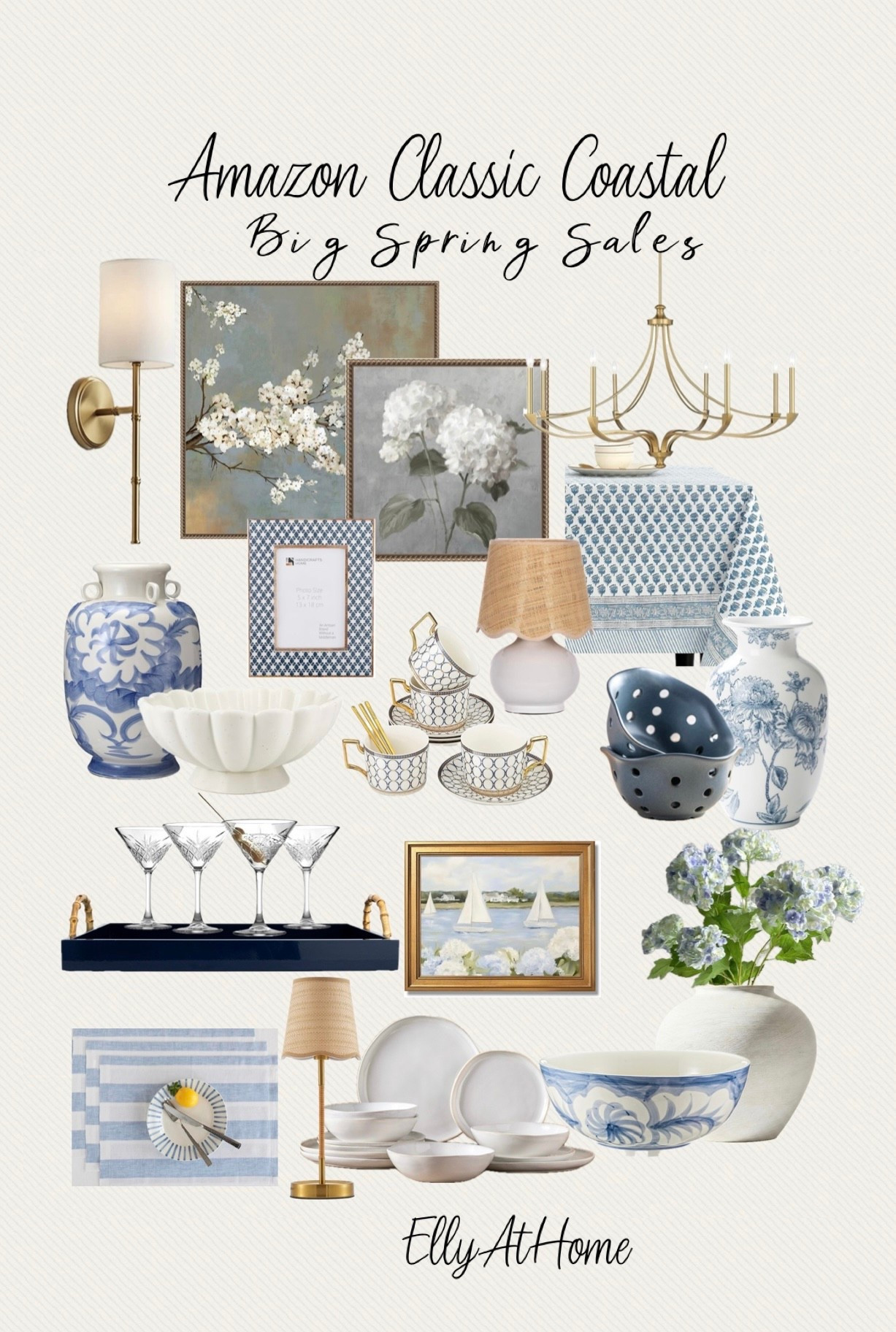 Amazon big spring sales! Classic coastal kitchen styling from Amazon home! Shop beautiful lighting, blue accessories, trays, vases, bowls, dinnerware, glassware, artwork, florals + more! Free shipping. 

#LTKdayinmylife #LTKHome #LTKSaleAlert