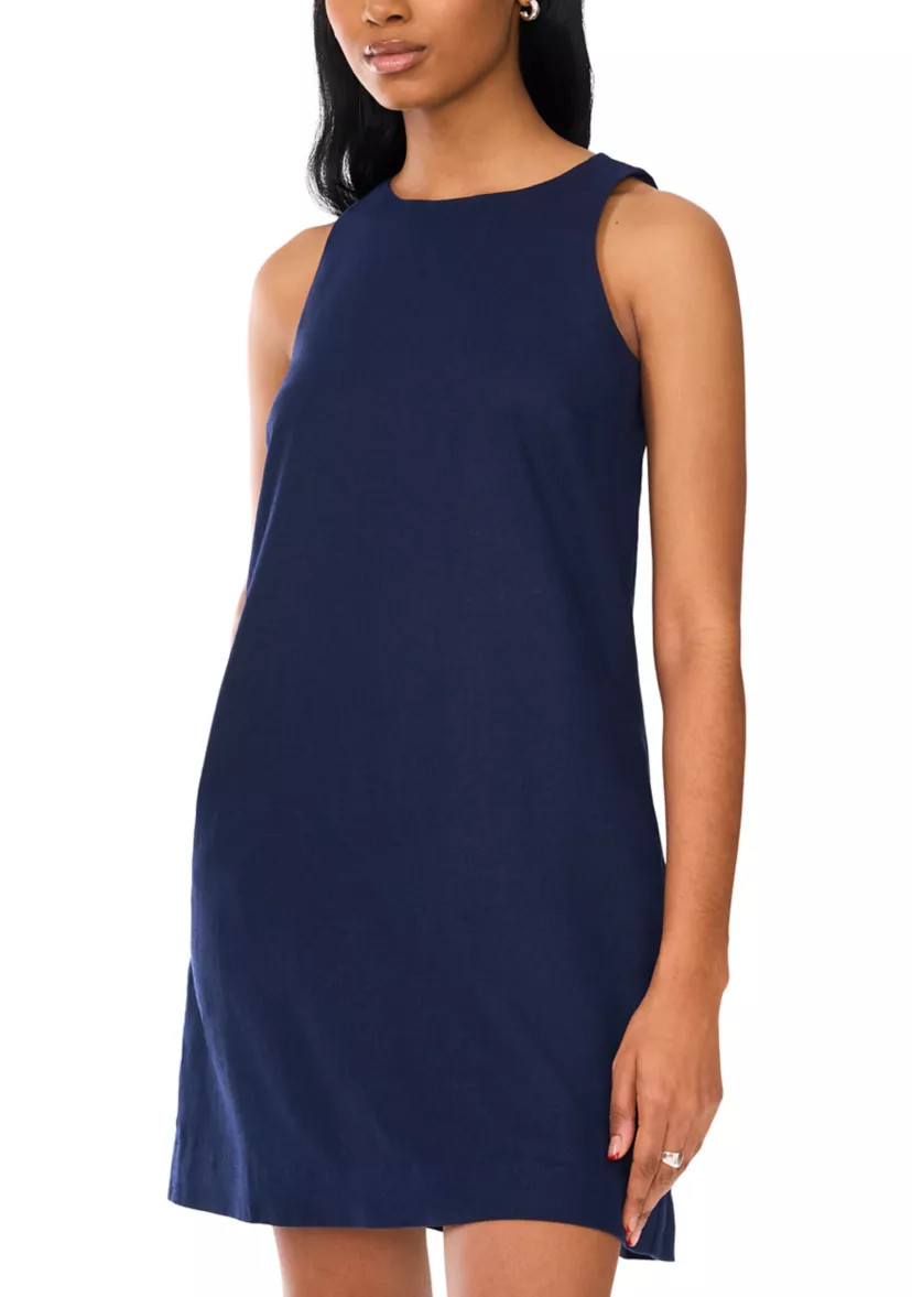 Women's Sleeveless Linen Shift Mini Dress | Belk