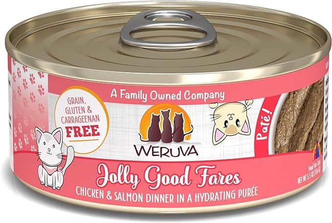 Weruva Classic Cat Paté, Jolly Good Fares with Chicken & Salmon, 5.5oz Can (Pack of 8), Model:44... | Amazon (US)