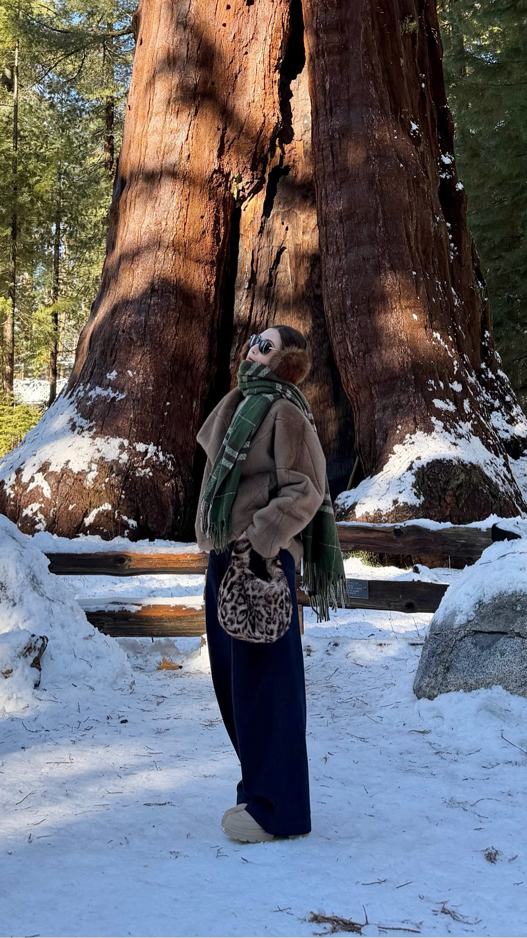 Walking through Sequoia, wrapped in warm layers🤎

Coat @ba&sh - size s
Pants @goelia -size 25
Shoes @vivaia - us8

#LTKstyletip #LTKwinter #LTKpetite