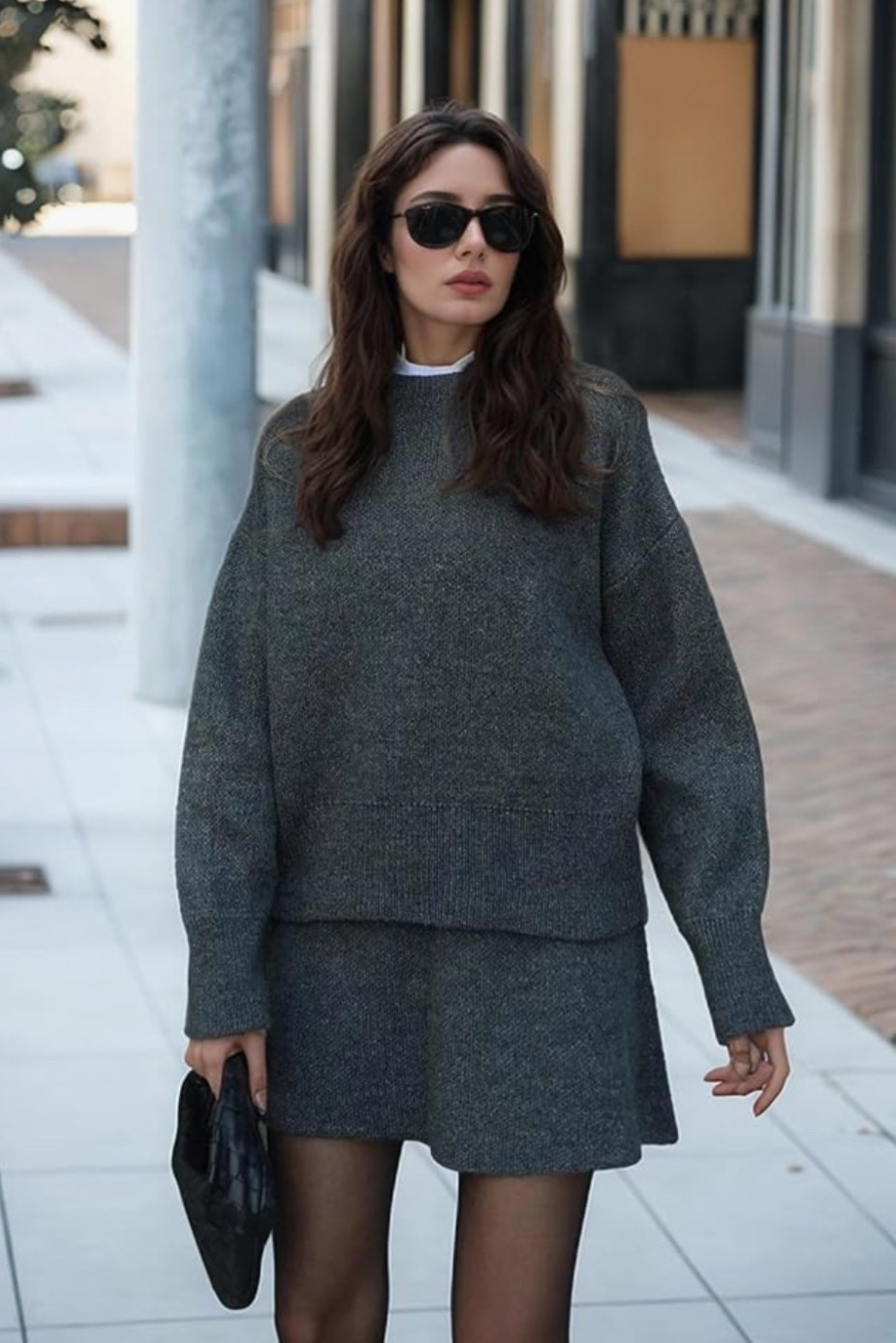 Chic, effortless, and perfectly put-together.✨ This Sweater & Knitted Mini Skirt Set is a sleek two piece that transitions from coffee dates to casual meetings with ease. The perfect workwear set, stylish, and ready to elevate your look.

Add to cart now and step up your chic game.🖤

#LTKU #LTKMidsize #LTKSeasonal