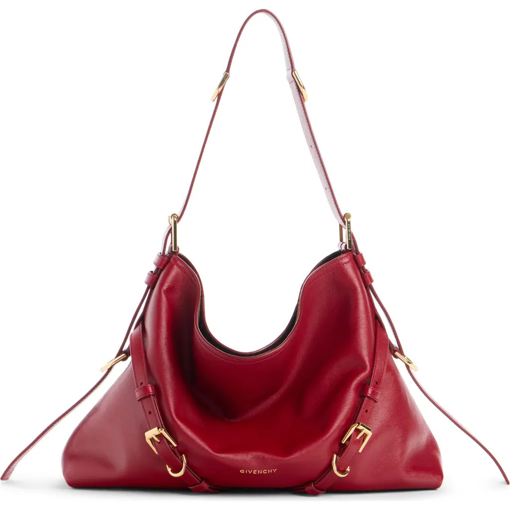 Givenchy Medium Voyou Leather Shoulder Bag in Dark Red at Nordstrom | Nordstrom