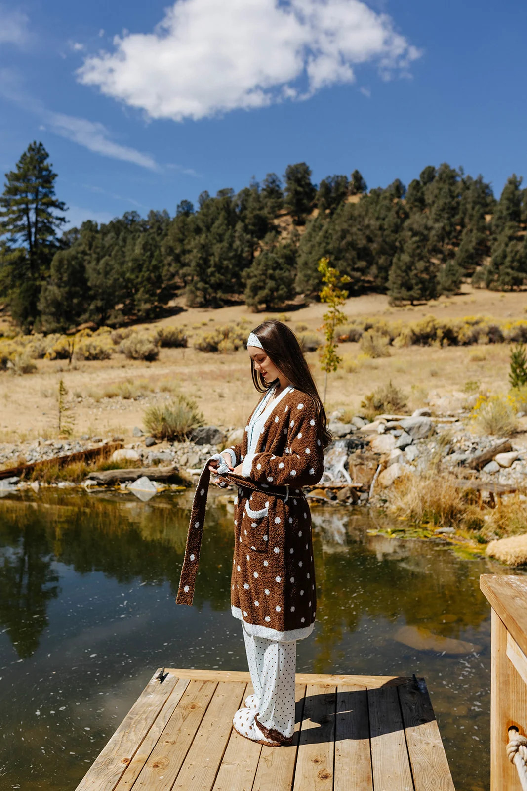 Polka Dot Fluffy Robe | Staykation