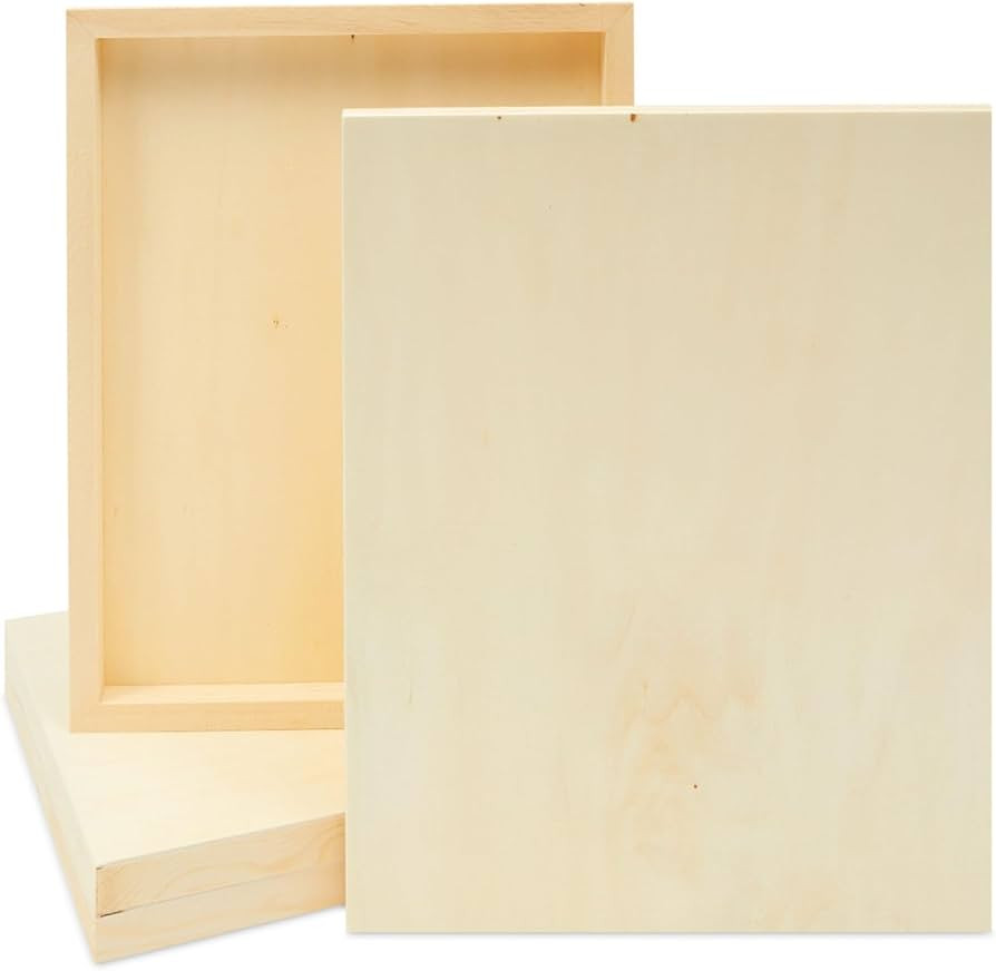 Bright Creations Unfinished Wood Panels for Painting, Blank Wooden Squares for Crafting, Art Pour... | Amazon (US)