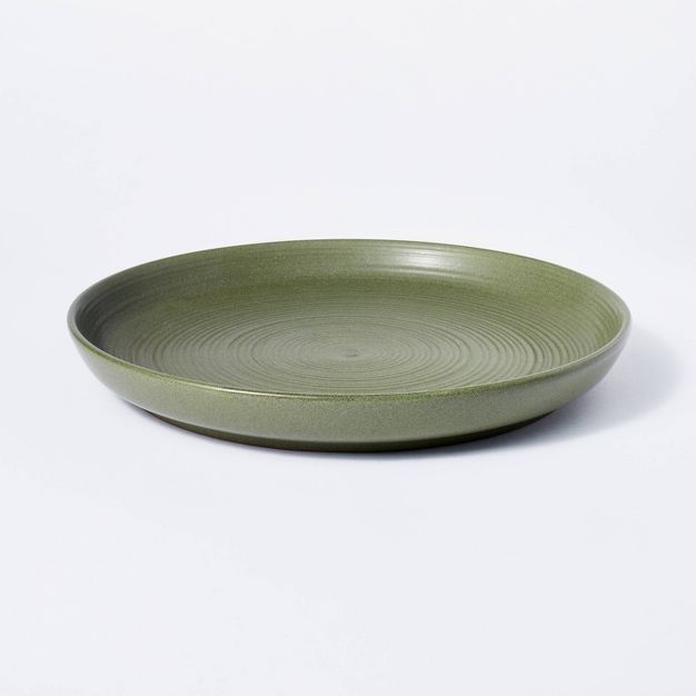 12" Stoneware Round Serving Platter Green - Threshold™ designed with Studio McGee | Target