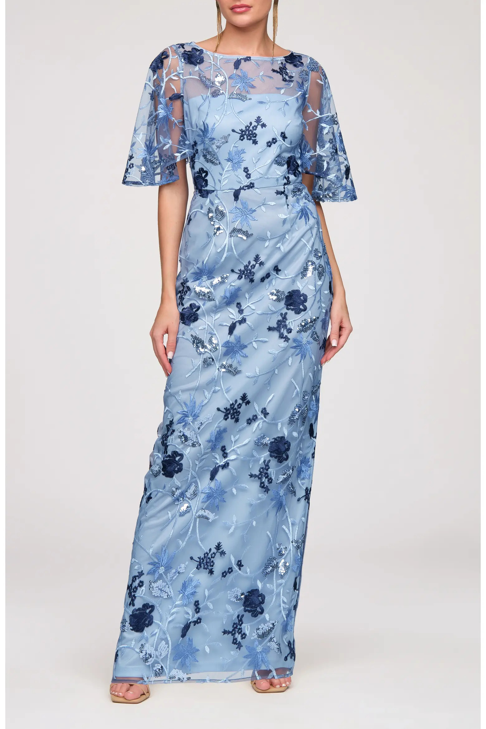 Daphne Embroidered Sequin Column Gown (Women) | Nordstrom | Nordstrom
