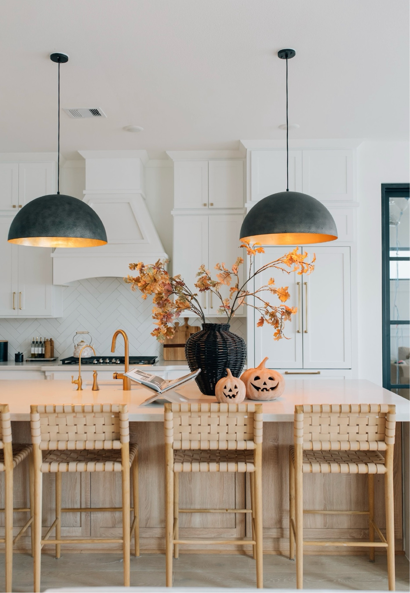 #ad Take this as your sign to upgrade your kitchen lighting this fall season! Trust me, it makes such a big difference. Change the mood up with the colors of @philipshue smart light bulbs! Blue, red, orange, or even pink! We love how the Philips Hue Bridge and Bulbs are smart, making our day to day life at home hands free and easier. It takes less than 10 minutes to set up and you can order everything from @target #TargetPartner #Target #philipshue #smartlighting #homeinspo #liketkit @shop.ltk 

#LTKHalloween