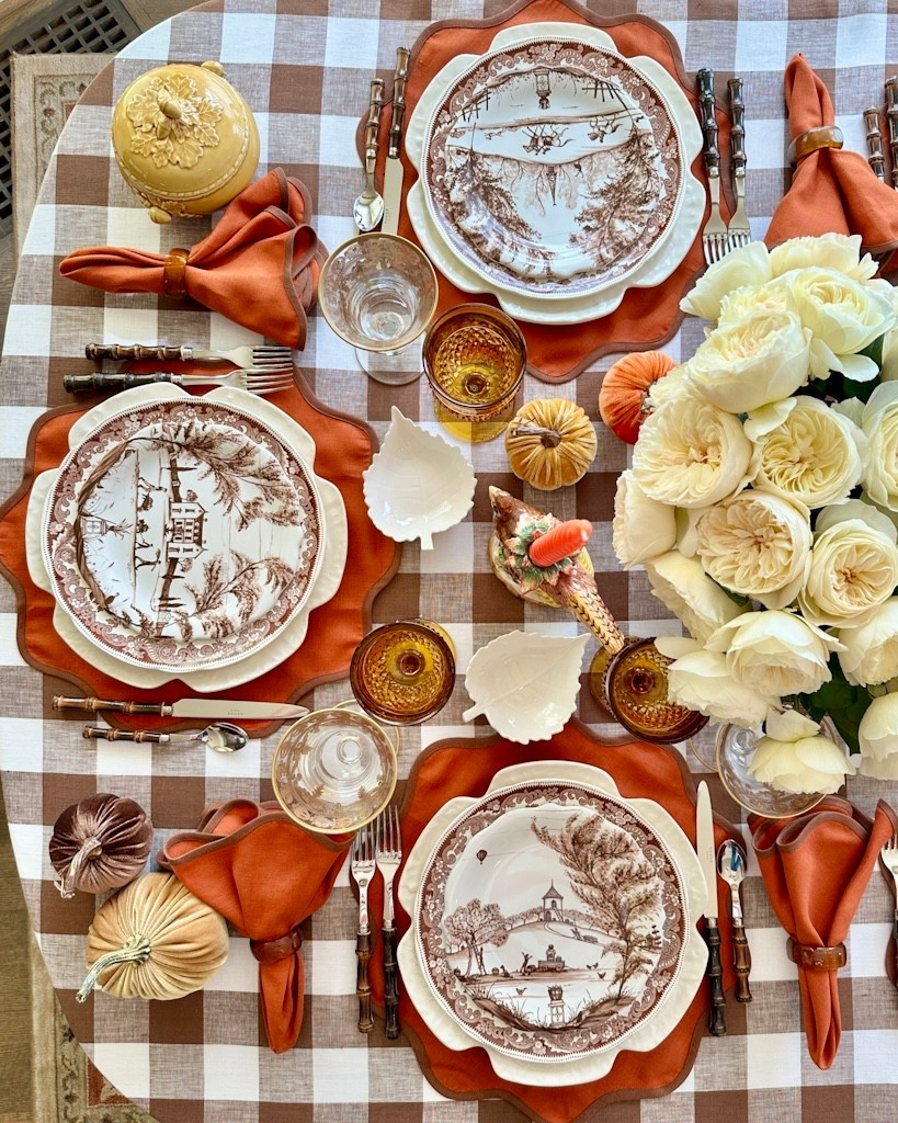 Fall table with a mix of new and vintage featuring linens from @solinohome

#LTKSeasonal #LTKHome #LTKParties