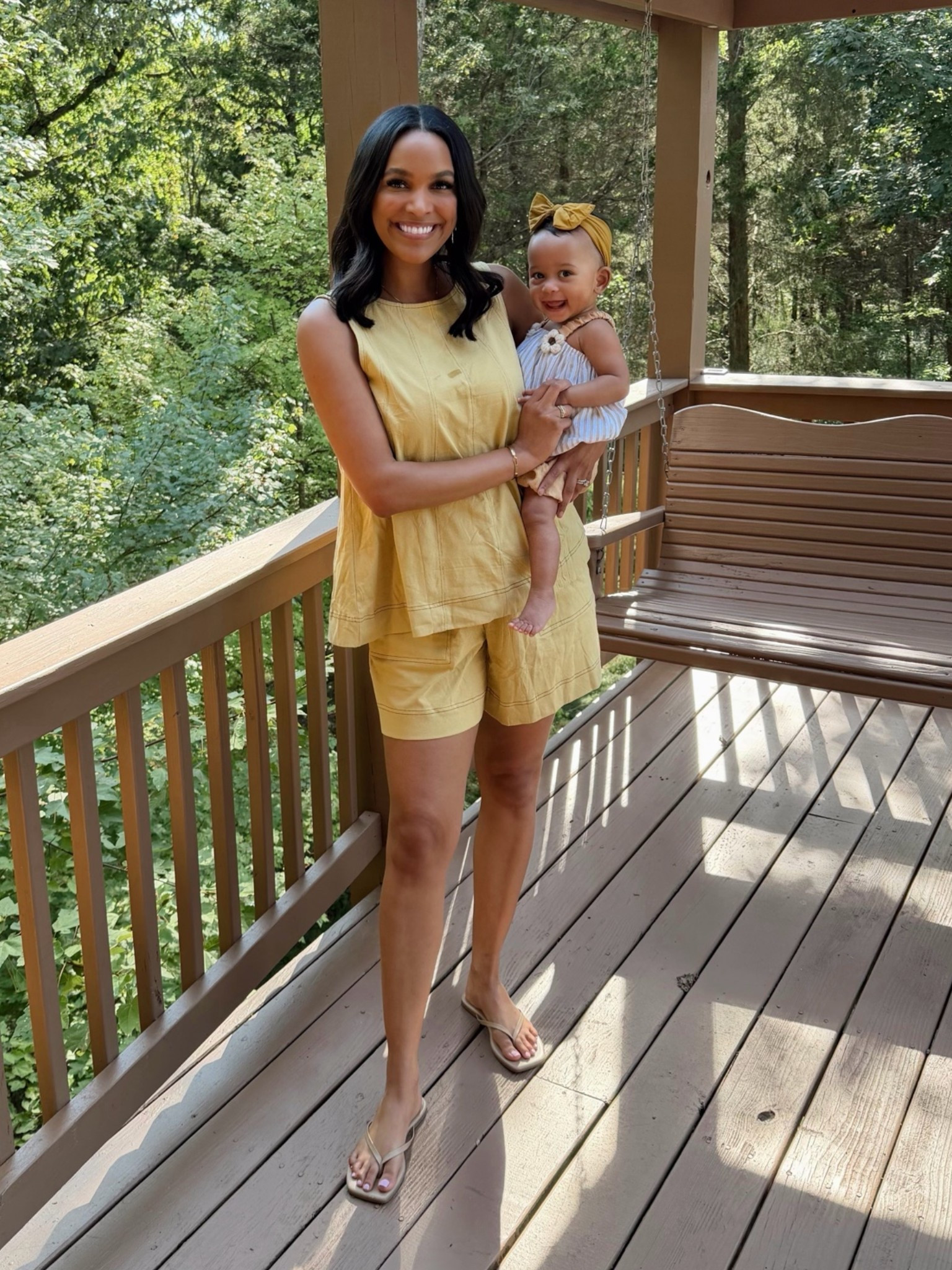 Outfit of the day with my favorite girl! 
Medium in set 
Tts in sandals

#LTKBaby #LTKmomlife #LTKootd