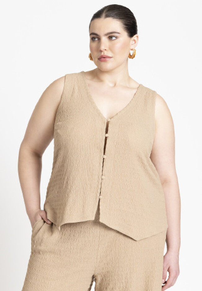 Textured Vest | Eloquii