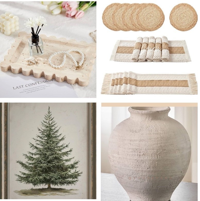 My picks for the day. Found this beautiful decor pieces from @amazon 
Terracotta vase 
Christmas tree frame 
Napkins 
Placemats 
#founditonamazon #amazonpartner #neutral #vase #napkins 

#LTKSeasonal #LTKHome #LTKSaleAlert