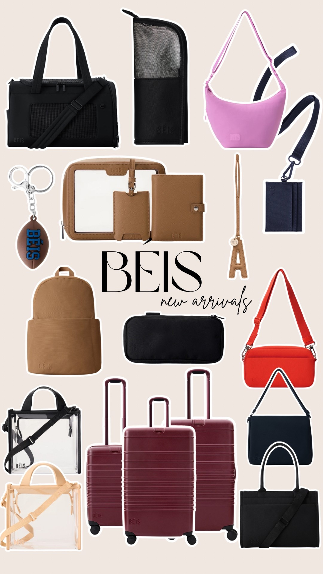 Shop new arrivals from BEIS!! New colors & new types of bags. The clear one is perfect for a concert or game! 

#LTKTravel #LTKFindsUnder100 #LTKItBag