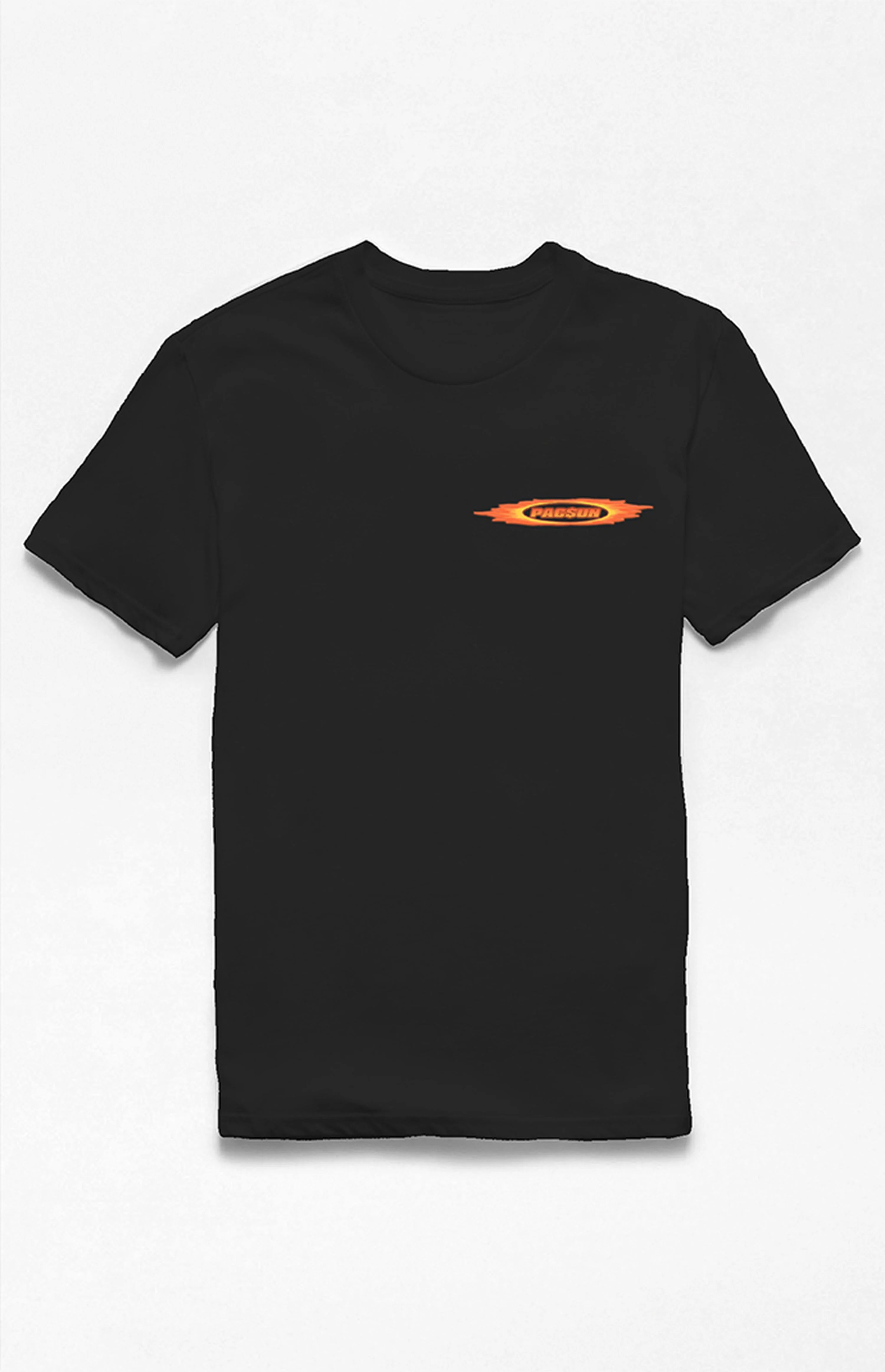 Black Flames PacSun Logo T-Shirt | PacSun