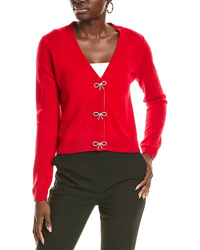 Crystal Bow Cashmere Cardigan | Rue La La