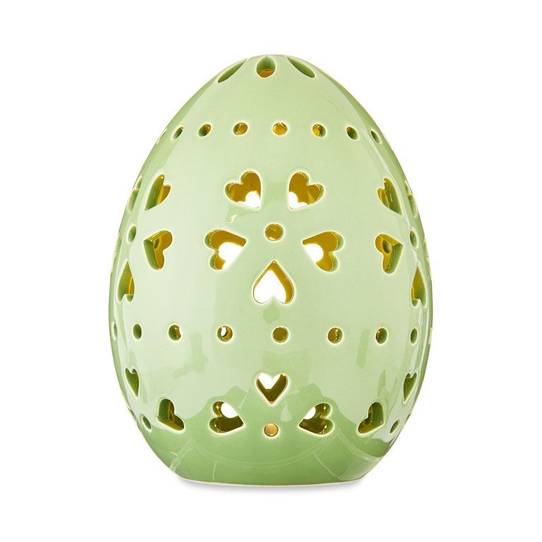 Way To Celebrate Medium Easter Ceramic LED Green Egg | Walmart (US)