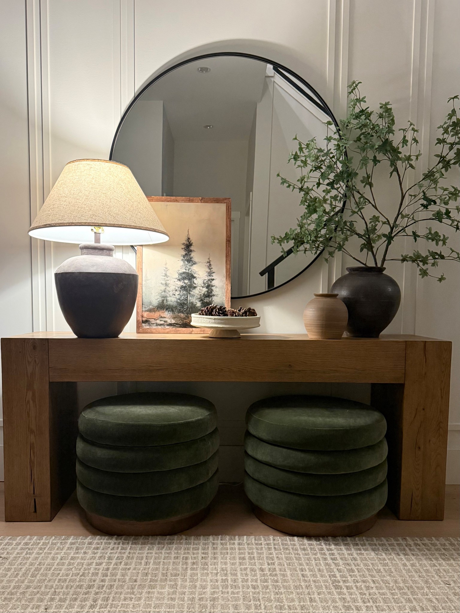 Winter refresh..earthy neutral🤎
Love these pieces together ..winter woods artwork, stoneware, pinecones and large statement branch. 
Entry console 
Winter decor
Neutral home inspiration 

#LTKSeasonal #LTKHome