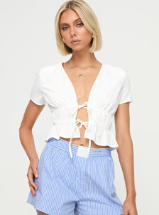 Davist Top White | Princess Polly US