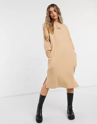 Monki Mindy organic cotton sweater dress in beige | ASOS (Global)