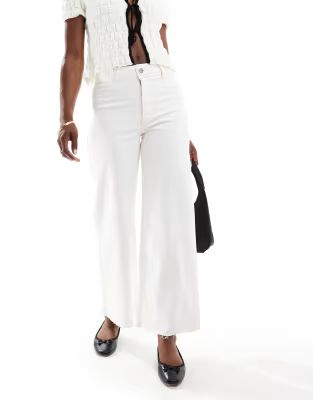 Mango wide leg jeans in off white | ASOS (Global)