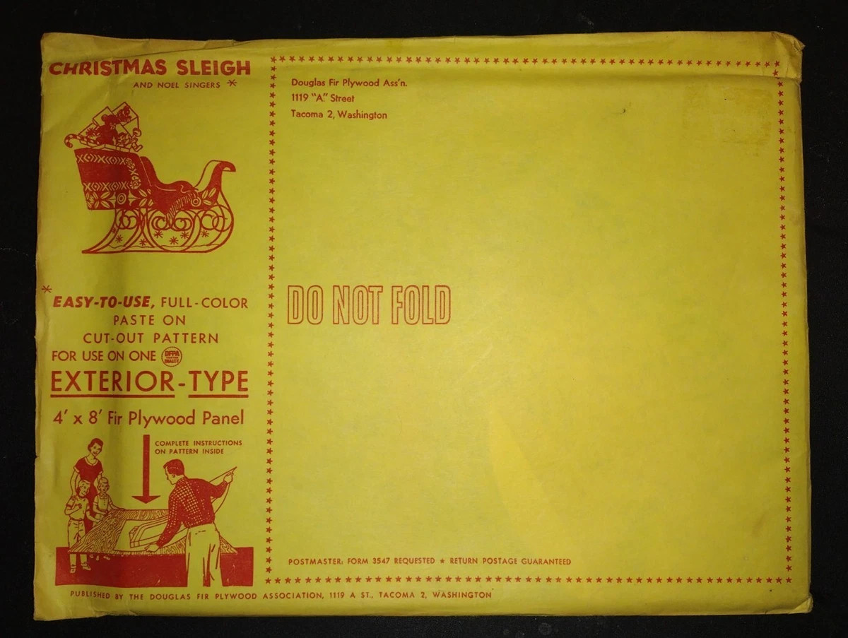 Vintage 1957 Douglas Fir Plywood Christmas Sleigh and Noel Singers Pattern  | eBay | eBay US