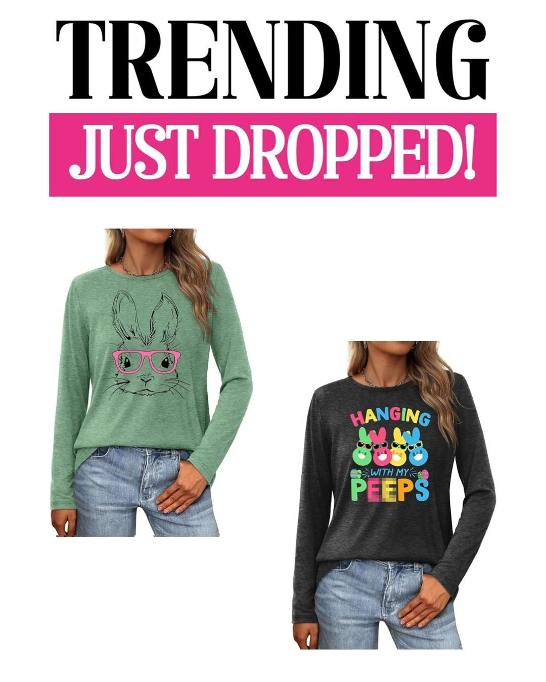 Spring just got cuter 🐰🌸 This adorable Happy Easter long sleeve is the perfect mix of cozy and festive! Whether you’re heading to brunch, egg hunts, or just celebrating in style, this comfy must-have adds the sweetest touch to your Easter outfit 💕✨

#LTKSeasonal #LTKSpringStyle #LTKHolidayStyle #LTKCasualStyle #LTKUnder50 

 #LTKootd #LTKSeasonal #LTKOver40