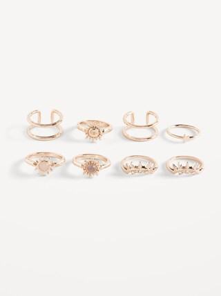 Gold-Tone Metal Rings 8-Pack for Women | Old Navy (US)