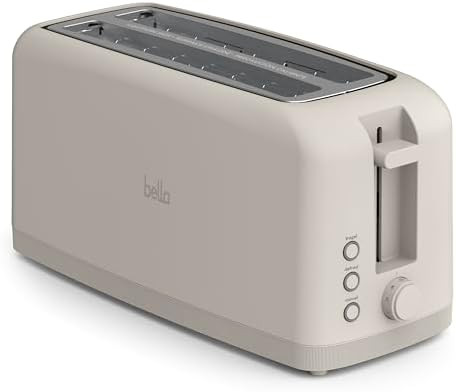 bella 4 Slice Slim Toaster, Fits-anywhere™ Kitchenware, 6 Setting Shade Control with Reheat & C... | Amazon (US)
