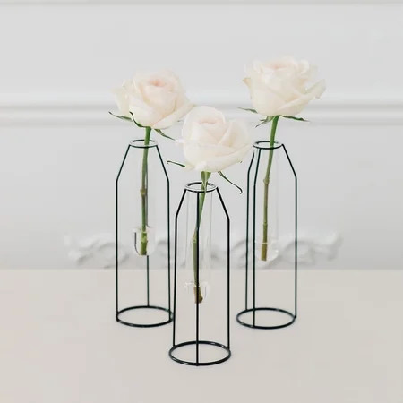 Geometric Tiered Test Tube Flower Vases - Set Of 3 | Walmart (US)