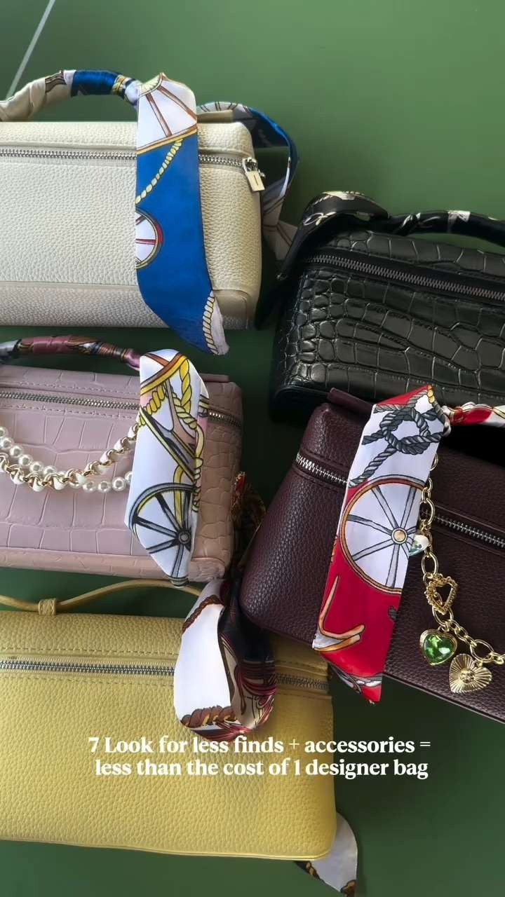 A full-on luxe for less moment 👛 When you can score 7 look-for-less styles for less than the price of one, the math is seriously mathing. Also.. been loving a good bag accessory lately!

Are we into it or over it? 

 #LTKStyleTip #LTKItBag