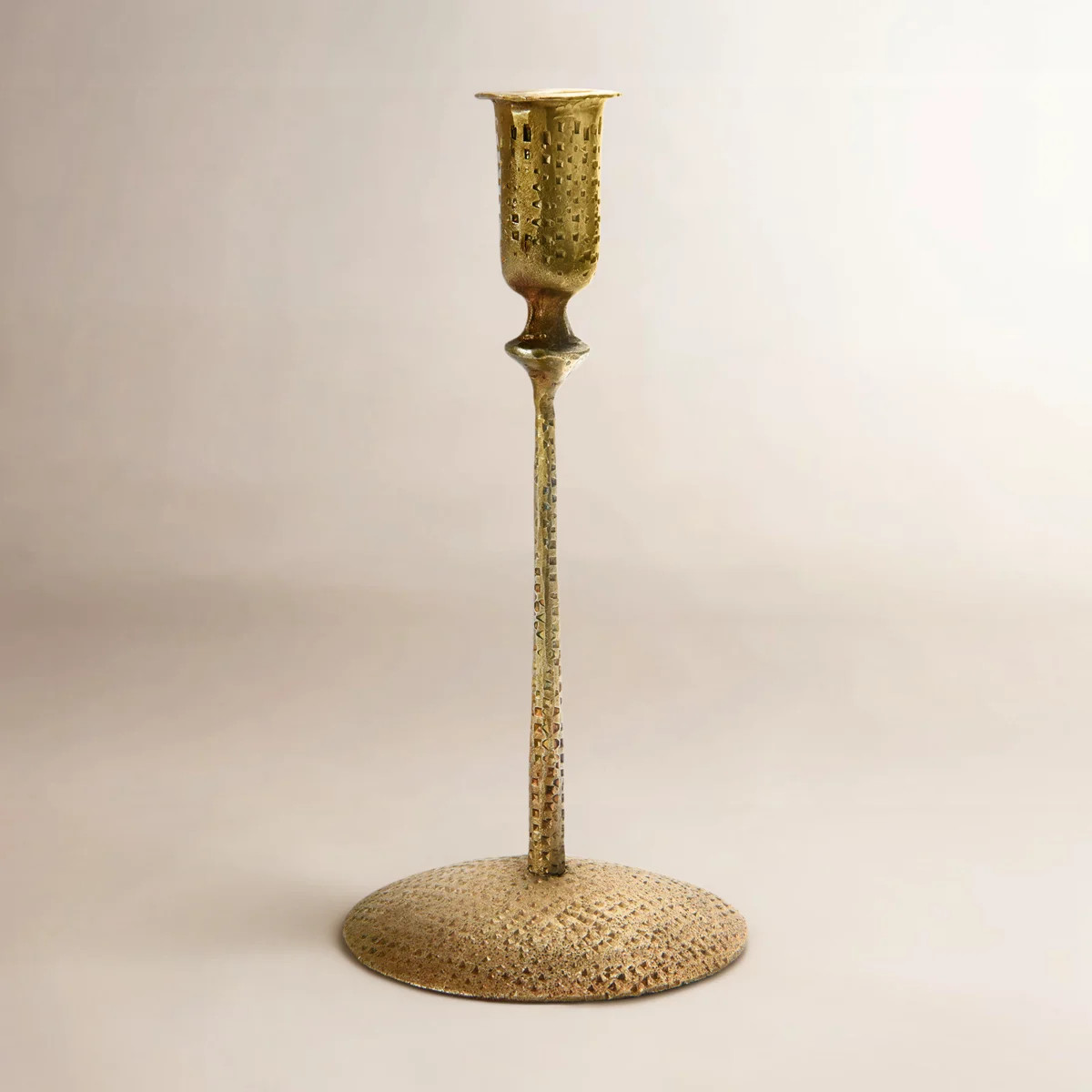 Hand-Forged Hammered Metal Taper Holder | Wayfair North America