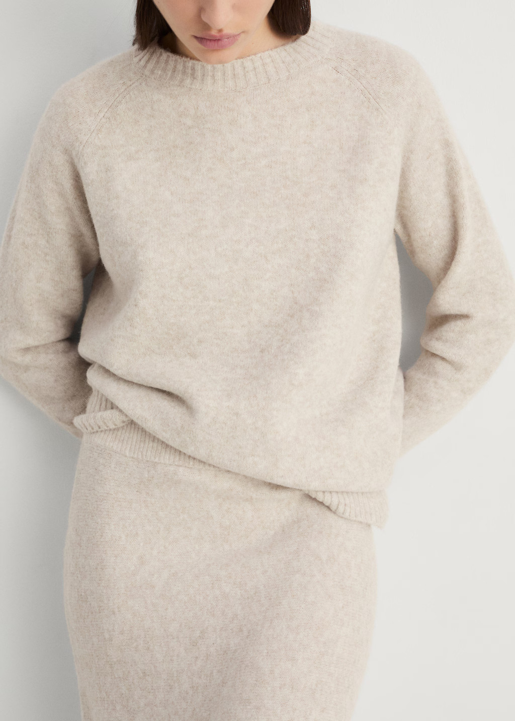 Round-neck knitted sweater - Women | MANGO United Kingdom | MANGO (UK)