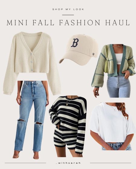 Mini Amazon Fall Haul 🫶🏻 size medium in the set, small in tops, and 3 in jeans!

#LTKSeasonal #LTKstyletip
