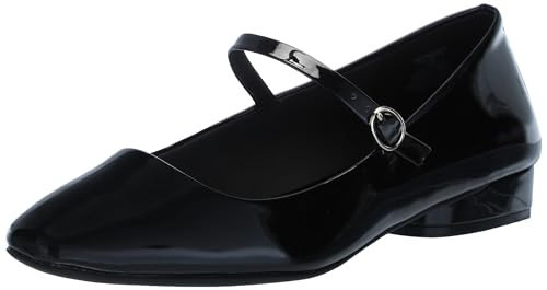 Anne Klein Women's Cosette Ballet Flat, Black Patent, 11 | Amazon (US)