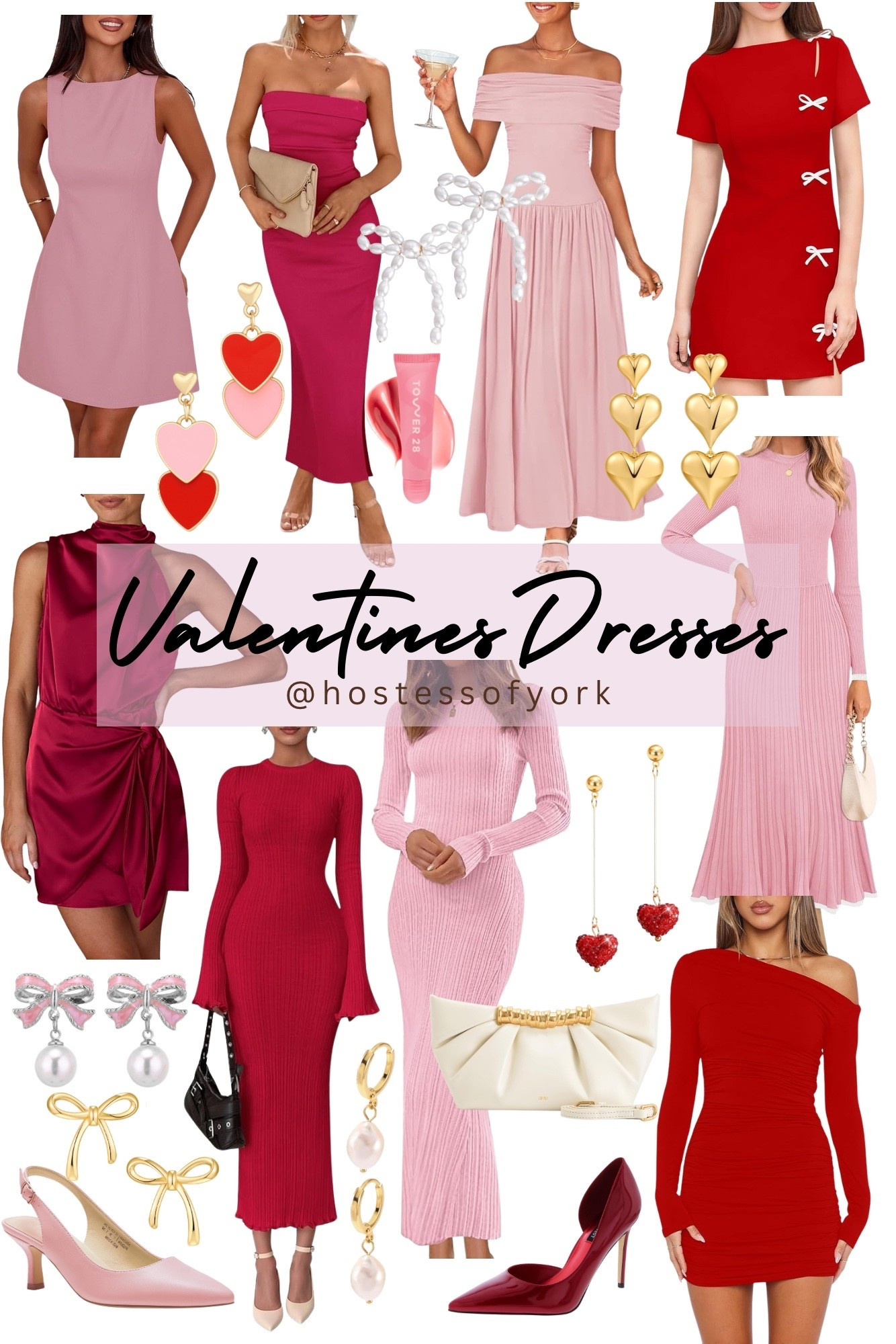 Valentine’s Day date night dresses! Perfect for dinner out with your love or with your gals! 

#outfits #fashion #pink #red #holiday #date #datenight #heart #valentines #galentines #party #hostess 

#LTKootd #LTKValentine #LTKBeauty
