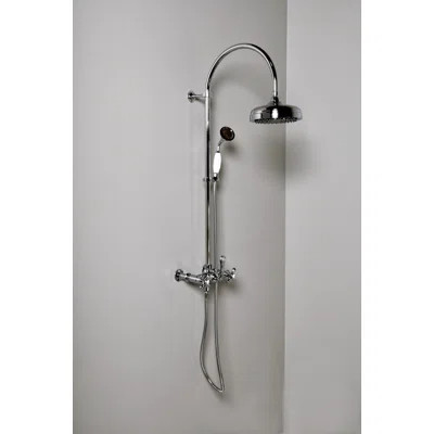 Exposed Shower System 60" Wall Mounted with 7" Center, Handshower and Lever/Cross Handles | Wayfair North America